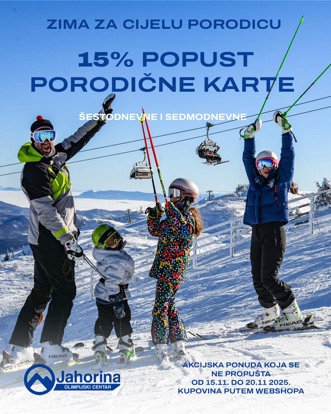 FOR THE FIRST TIME ON JAHORINA – SPECIAL DISCOUNT FOR FAMILIES!